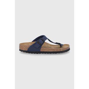Japanke Birkenstock Gizeh za žene, boja: tamno plava, ravni potplat, 143623