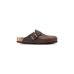 Kožne natikače Birkenstock Boston za žene, boja: smeđa, 860133