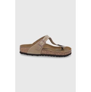 Japanke od nubuk kože Birkenstock Gizeh boja: smeđa
