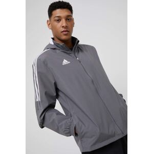 Sportska jakna adidas Performance boja: siva, za prijelazno razdoblje
