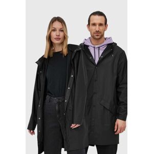 Jakna Rains 12020 Long Jacket boja: crna, za prijelazno razdoblje, 12020.01-Black