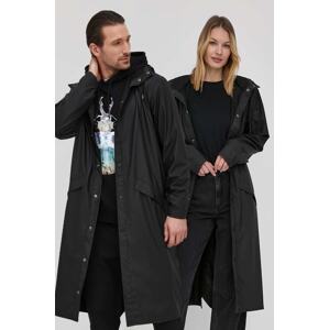Jakna Rains Longer Jacket boja: crna, za prijelazno razdoblje, 18360.01-Black