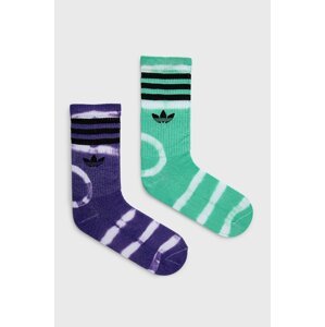 Čarape adidas Originals za žene, boja: zelena, HC9538-HIRGR/PURP