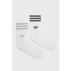 Čarape adidas Originals (2-pack) HC9561 za žene, boja: bijela, HC9561