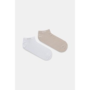 Čarape BOSS 2-pack boja: bež, 50467730