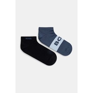 Čarape BOSS 2-pack za muškarce, boja: tamno plava, 50467747