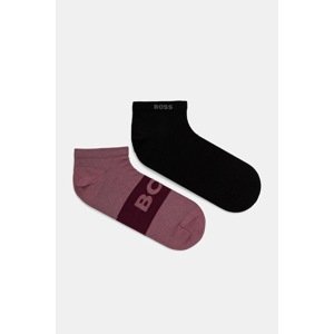 Čarape BOSS 2-pack za muškarce, boja: crna, 50467747