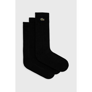 Čarape Lacoste za muškarce, boja: crna, RA4182-8VM