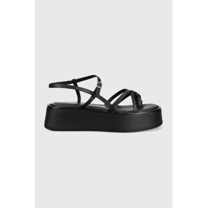 Kožne sandale Vagabond Shoemakers Courtney za žene, boja: crna, s platformom