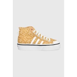 Tenisice adidas Originals Disney Nizza za žene, boja: smeđa, GZ1657-WHT/LGBR
