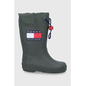 Dječje gumene čizme Tommy Hilfiger boja zelena