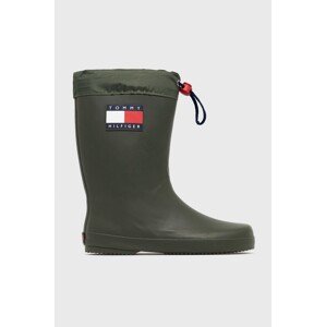 Dječje gumene čizme Tommy Hilfiger boja smeđa