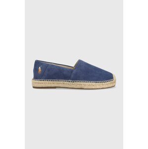 Espadrile od brušene kože Polo Ralph Lauren CEVIO boja: tamno plava