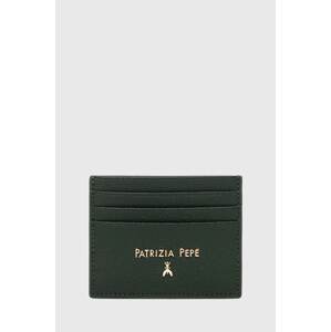 Kožni etui za kartice Patrizia Pepe boja: zelena