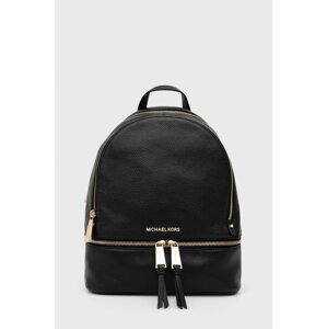 Kožni ruksak MICHAEL Michael Kors za žene, boja: crna, mali, jednobojni model