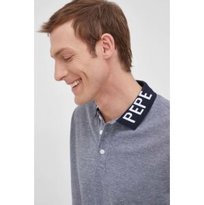 Pamučna polo majica Pepe Jeans Fabrice D boja: tamno plava, s uzorkom