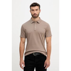 Pamučna polo majica Michael Kors boja: siva, melanž