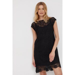 Haljina Sisley boja: crna, mini, ravna