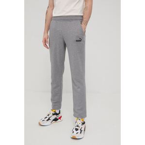Hlače Puma 586720 za muškarce, boja: siva, s tiskom, 586720
