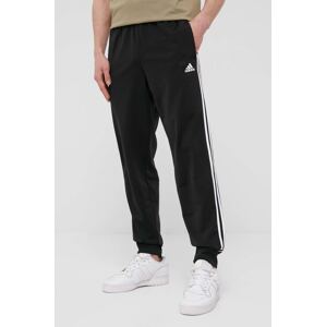 Hlače adidas za muškarce, boja: crna, s aplikacijom H46105