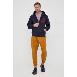 Hlače Desigual za muškarce, boja: žuta, chinos kroj