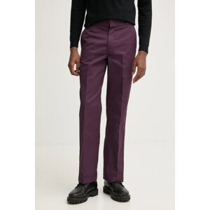 Hlače Dickies 874 za muškarce, boja: ljubičasta, ravni kroj