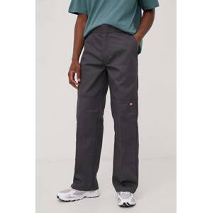 Hlače Dickies za muškarce, boja: siva, ravni kroj