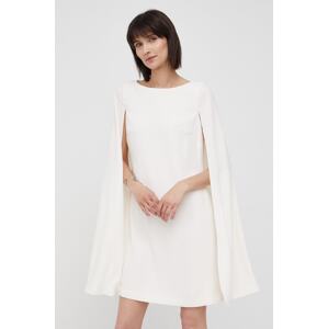 Haljina Lauren Ralph Lauren boja: bež, mini, ravna, 253855210006
