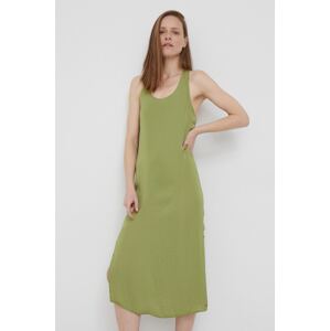 Haljina Pepe Jeans Peyton boja: zelena, midi, ravna