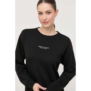 Haljina Armani Exchange boja: crna, mini, ravna