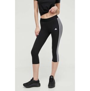 Tajice adidas HG5880 za žene, boja: crna, s aplikacijom