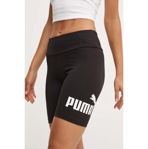 Kratke hlače Puma 84834701 za žene, boja: crna, s tiskom, srednje visoki struk, 848347