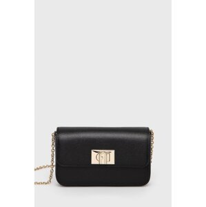 Kožna torba Furla boja: crna