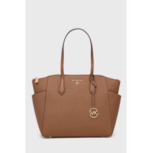 Kožna torba MICHAEL Michael Kors boja: smeđa