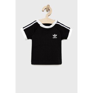 Dječja majica kratkih rukava adidas Originals boja: crna, s aplikacijom