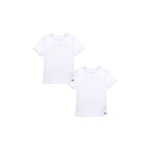 Dječja majica kratkih rukava Levi's boja: bijela, jednobojni model