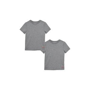 Dječja majica kratkih rukava Levi's boja: siva, jednobojni model