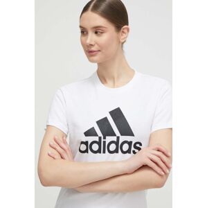 Pamučna majica adidas GL0649 boja bijela