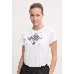 Sportska majica kratkih rukava Columbia Sun Trek SS Graphic boja: bijela, 1931753