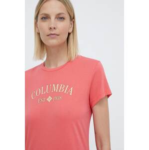 Majica kratkih rukava Columbia Trek za žene, boja: crvena