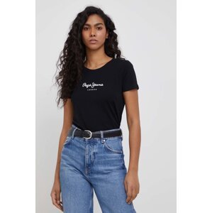 Majica kratkih rukava Pepe Jeans New Virginia Ss N za žene, boja: crna