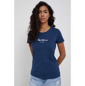 Majica kratkih rukava Pepe Jeans New Virginia Ss N za žene, boja: tamno plava