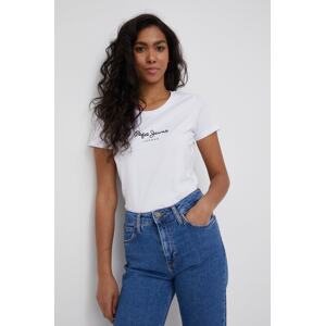 Majica kratkih rukava Pepe Jeans New Virginia Ss N za žene, boja: bijela