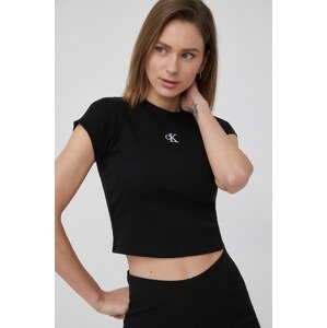 Majica kratkih rukava Calvin Klein Jeans za žene, boja: crna, J20J218337