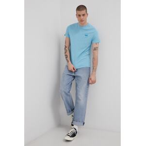 Pamučna majica Superdry boja: plava