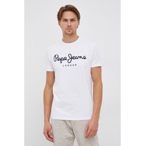 Majica kratkih rukava Pepe Jeans Original Stretch boja: bijela