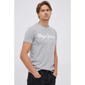 Majica kratkih rukava Pepe Jeans Original Stretch boja: siva