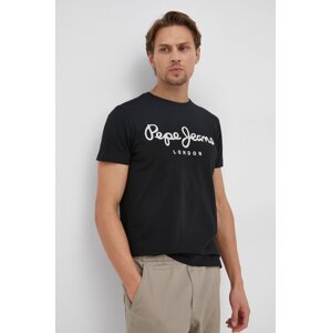 Majica kratkih rukava Pepe Jeans Original za muškarce, boja: crna