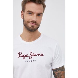 Pamučna majica Pepe Jeans Eggo N boja: bijela, PM508208.800