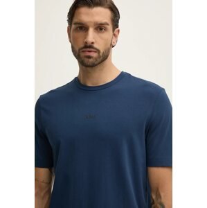 Majica kratkih rukava BOSS BOSS ORANGE za muškarce, boja: tamno plava, s tiskom, 50473278